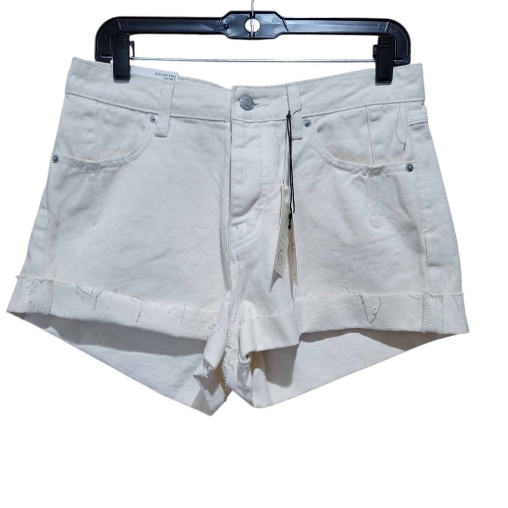 Forever 21 Off-White Jean Shorts